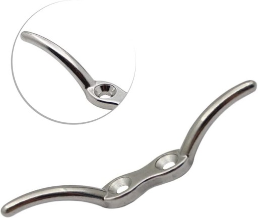 2X SILNÁ VLAJKA ROHOVÁ CLEAK NEREZOVÁ OCEL 110MM + 4X MONTÁŽNE SKRUTKY