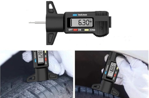 DIGITÁLNY METER VÝŠKY BEZÉNU PNEUMATÍK, ELEKTRONICKÉ OPOTREBENIE PNEUMATÍK