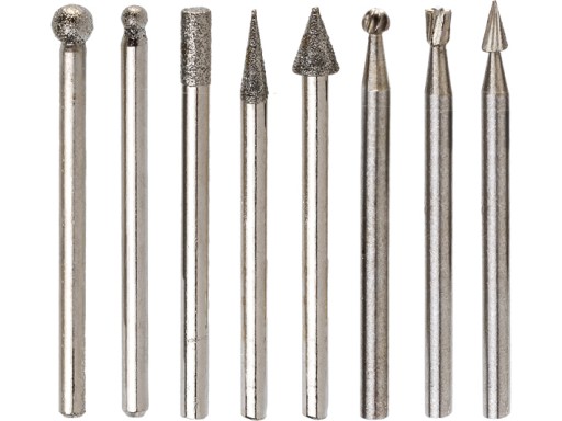 MINI DIAMANTOVÉ FRÉZAČKY MODELOVACIE FRÉZA 8 ks