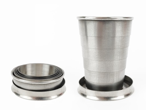 Poľovnícke skladacie kovové sklo v púzdre, 60 ml, ako darček