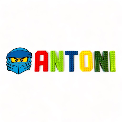 KAJAWIS LETKA 3D dekorácie stojace písmená v štýle LEGO NAME LETTER ECO