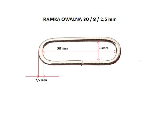 Oválny kožený rám 30 / 8 / 2,5 mm strieborný, 10 kusov