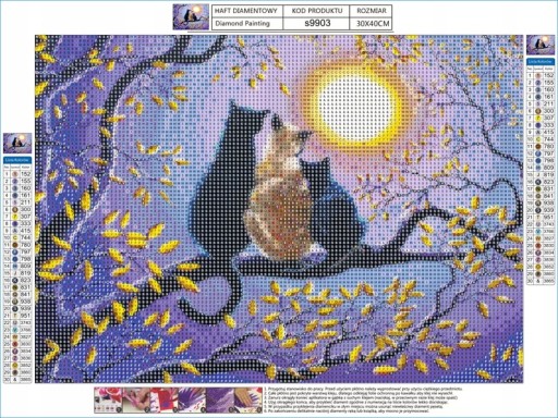 DIAMANTOVÉ VÝŠIVKY Výstrižky Diamantová maľba CATS PAINTINGS od Diamonds
