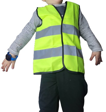 Reflexná vesta pre deti 7-9 rokov, žltá Kids