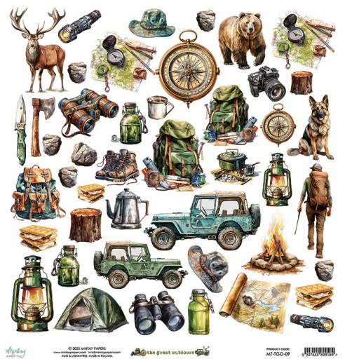 Sada papierov na scrapbooking 15,2 x 15,2 - Mintay - The Great Outdoor