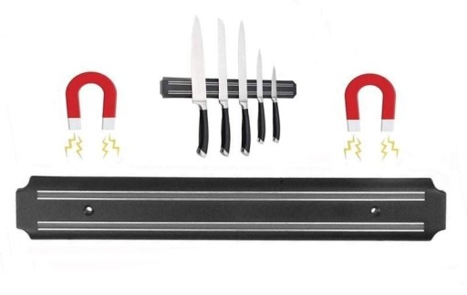 MAGNETICKÝ DRŽIAK NOŽOV S PÁSKOM DRŽIAK NOŽA MAGNET 33 CM