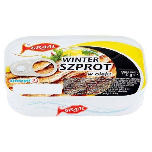 Šproty údené v oleji Winter Graal 110g