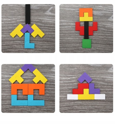 V2 TETRIS DREVENÉ LOGICKÉ HRANÉ BLOKY HÁDANKA