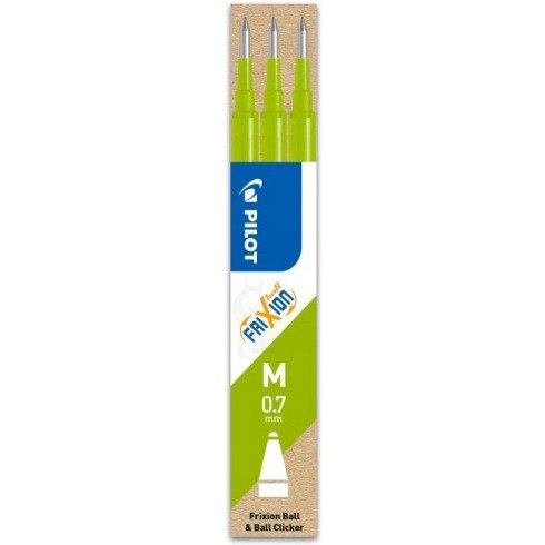 PILOT FRIXION Vymazateľná vložka 0,7 mm 3 kusy ZELENÁ