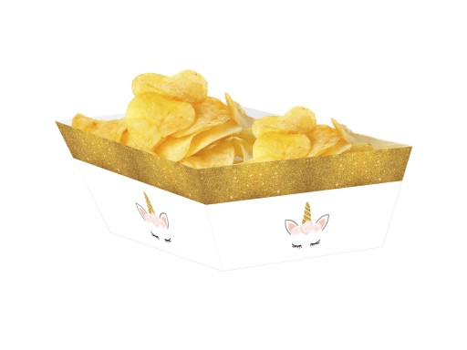 Krabice na chipsy a sladkosti Krásny jednorožec 4 ks