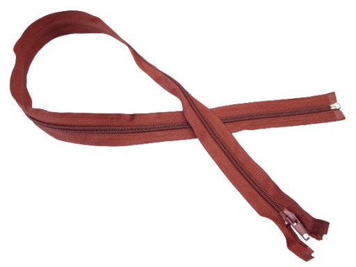 ŠPIRÁLOVÝ deliaci zips 80 cm HNEDÝ