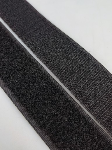 Páska na suchý zips 25 mm čierna 1 METER sada