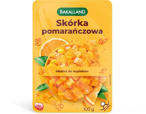 Bakalland pomarančová kôra 100g, ideálna na koláče a pečivo PREMIUM KVALITY