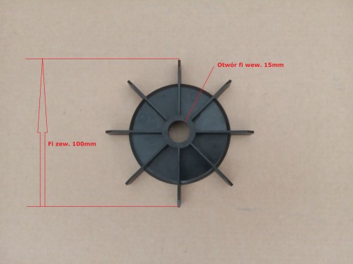 P15 15/100 ventilátor pre elektromotor.