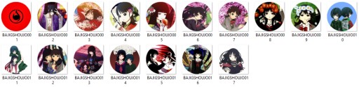 Anime odznaky Jigoku Shoujo Hell Girl, ZO KTORÝCH SI VYBERÁTE