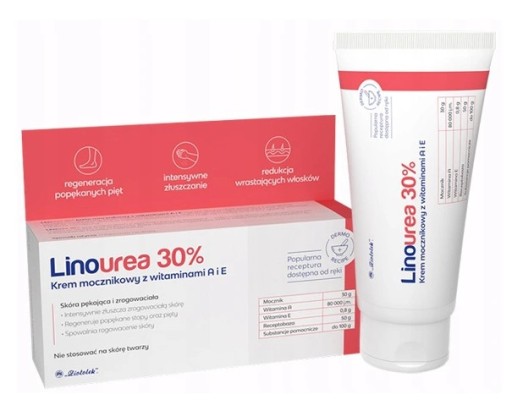 Linourea 30% Urea Krém Vitamín A+E 50 g