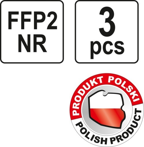 Tvarované filtračné polomasky, ventil FFP2/KZ, 3 ks