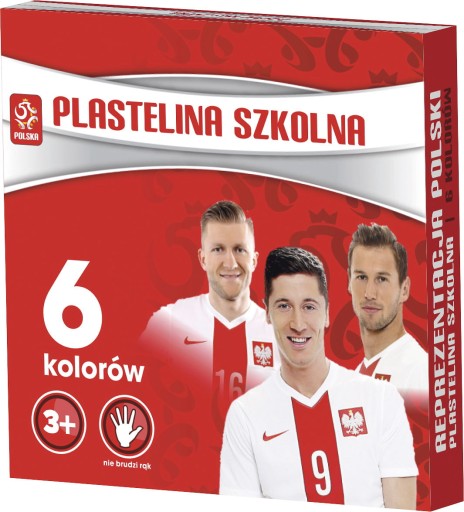 Plastelína POLSKA PZPN 6 farieb LEWANDOWSKI 4494