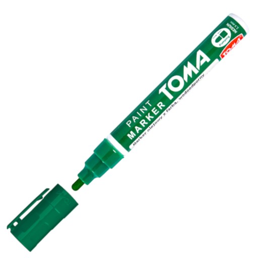 Vodotesný olejový značkovač Toma TO-440, okrúhly hrot, zelený