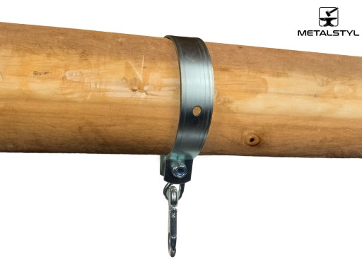 Uchytenie na hojdačku, kruhová svorka, hák na hojdačke, priemer 120 mm, pozink
