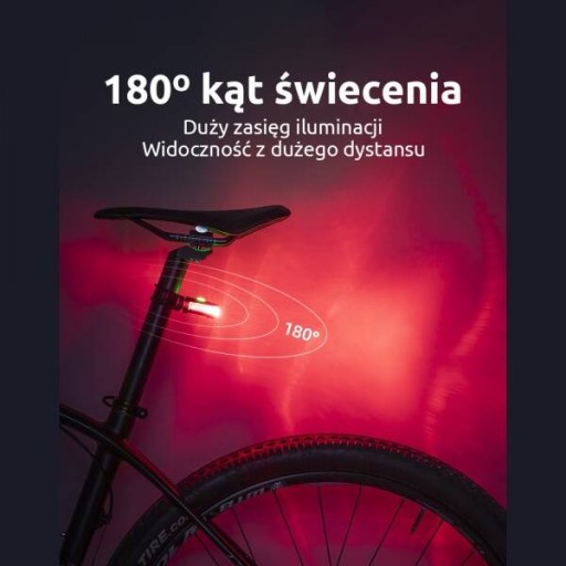 ROCKBROS Zadné svetlo na bicykel IPX5 3 režimy 200mAH