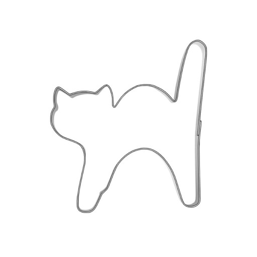 Formička na vystrašené mačiatko 6,6 cm, vykrajovačka na mačiatko
