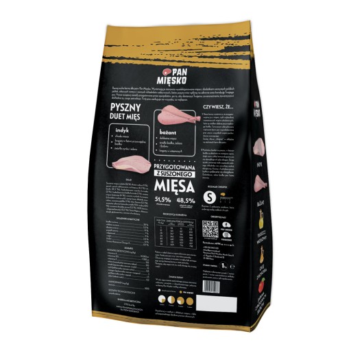 PANVA MÄSO SUCHÉ KRMIVO MORKA S BAŽANTOM 1kg pre malé psy, malé plemená S