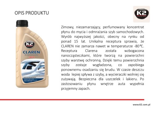 K2 UMÝVAČKA KONCENTRÁT DO PODLOŽKY -80 1L