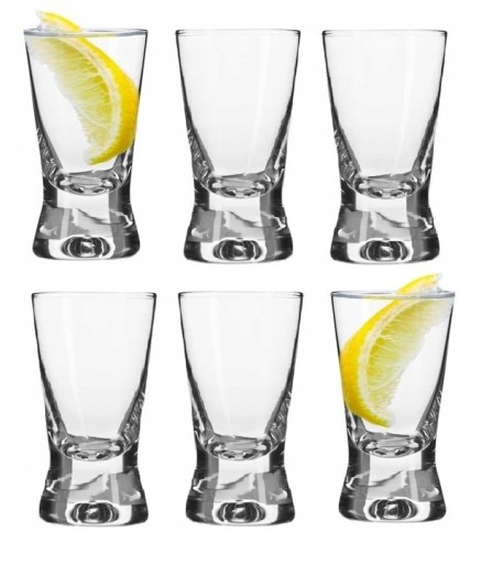 Klasické poháre na vodku, 25 ml, 6 kusov