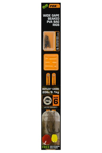 FOX Wide Gape PVA Carp Leaders veľ. 6