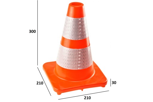 VÝSTRAŽNÝ ŠTÍTOK CESTNEJ KOSTI REFLEXNÝ 30CM