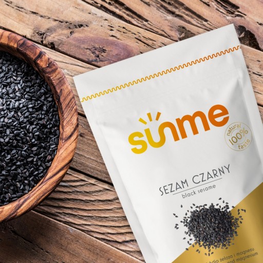 Prírodný čierny sezam 0,5 kg Nelúpané zrno pre SUSHI vysokej kvality 500 g