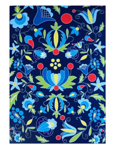 NOTEBOOK A6 ĽUDOVÝ - KASHUBIAN ŻUKOWSKI - NAVY BLUE