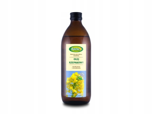 ZDRAVÝ a ČERSTVÝ REPKOVÝ OLEJ Balcho 500ml, bez eruky, LISANÝ ZA STUDENA