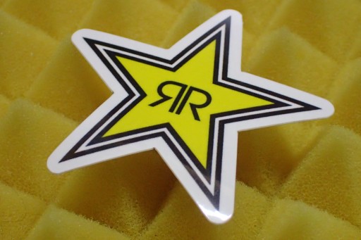 ROCKSTAR ROCK STAR NÁLEPKA NA MOTOCROSS 5,5 x 5,7 cm