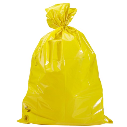 ŽLTÉ VRECKÁ NA ODPAD DO KOŠA 120L, HRUBÝ PLAST