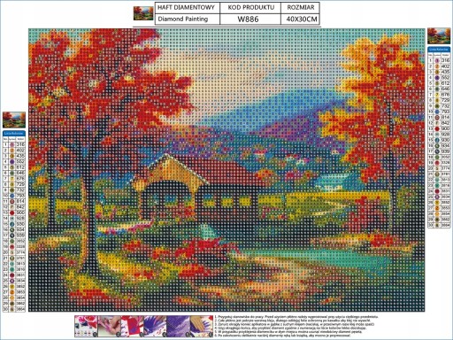 Diamantové vyšívanie KRAJINA Diamantová mozaika 5D OBRÁZOK s diamantmi SET