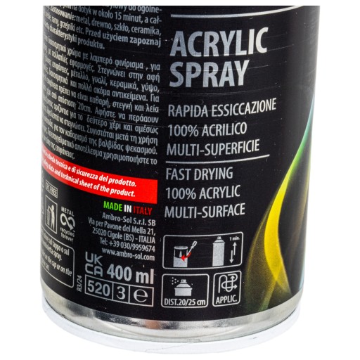 Akrylový lak v spreji RAL 9005 matná čierna 400ml