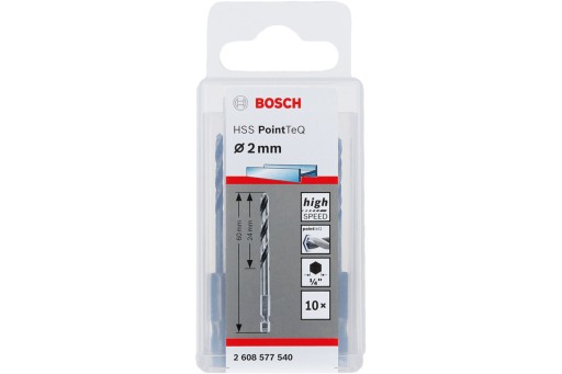 6-bodový vrták do kovu 2,0 mm HSS POINTTEQ BOSCH