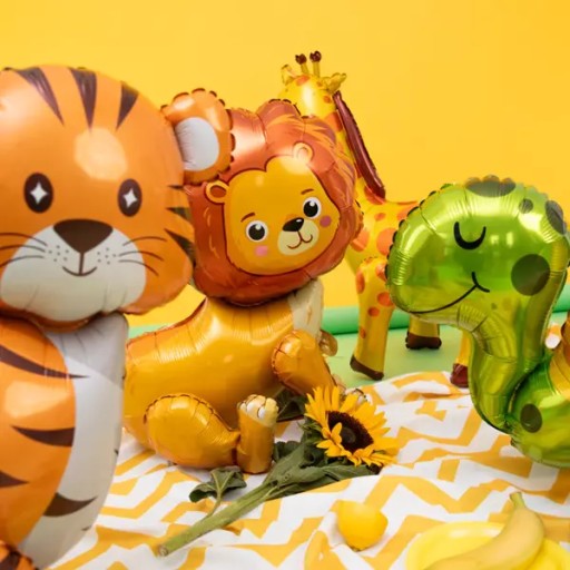Narodeninové balóny Ročný TIGER Zvieratá Safari ZOO stojace 58cm 1ks