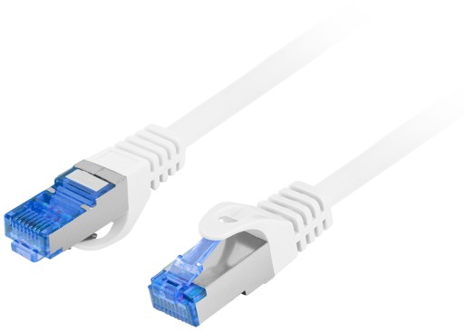 Ethernetový internetový kábel skrútený RJ45 LAN kategórie 6A SFTP LSZH 2m biely