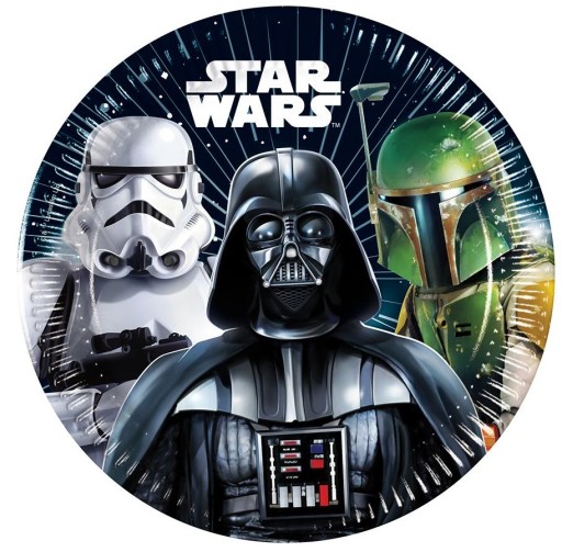 STAR WARS narodeninové taniere, Star Wars, 8 kusov, 20 cm