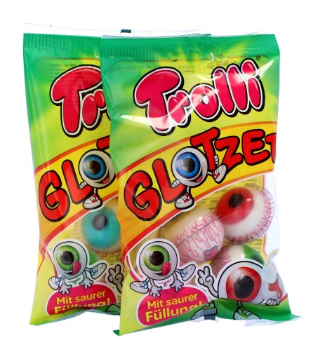 Ovocné želé TROLL EYES Eye POP Očné gombíky 4 KS