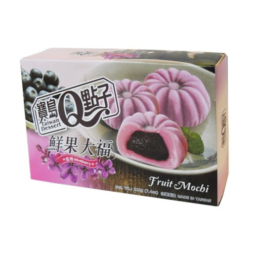 Q Značka Taiwan Dezert Ovocie Mochi Čučoriedka