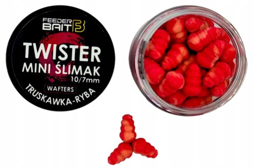 Twister Mini Slimák Feeder Návnada JAHODOVÁ RYBA