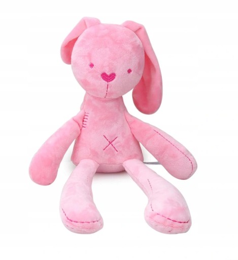 Plyšový maskot králika v ružových šatách, 42 cm