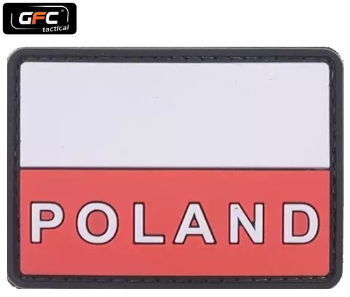3D PATCH POLISH FLAG nápis POLAND GF CORP