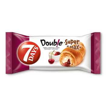 4x 110g 7DAYS Max Double croissant vanilka a čerešňa