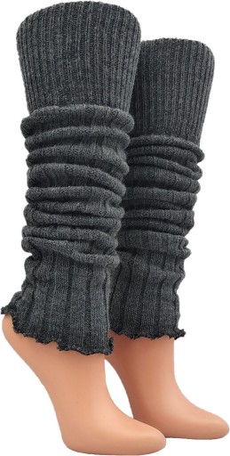 Teplé vlnené návleky na nohy Soft CERBER Tmavosivá