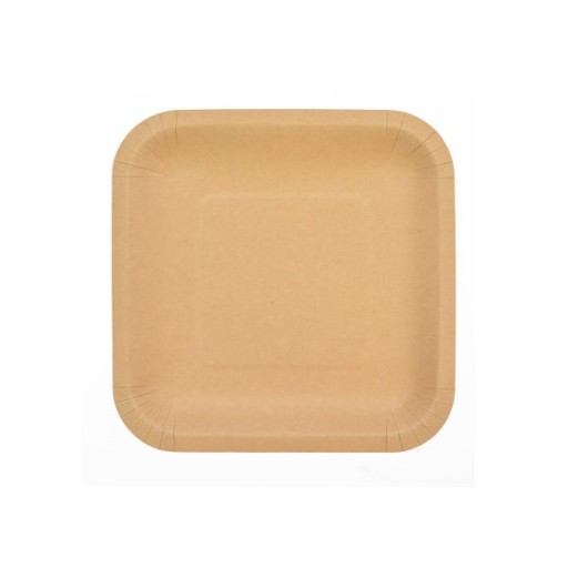 Kraft papierové taniere 18cm 8ks eko gril